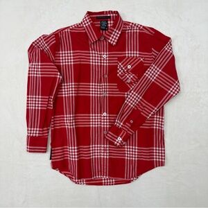 Enyce Red and White Plaid Men's Shirt
